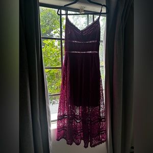 NSR Magenta Lace Dress